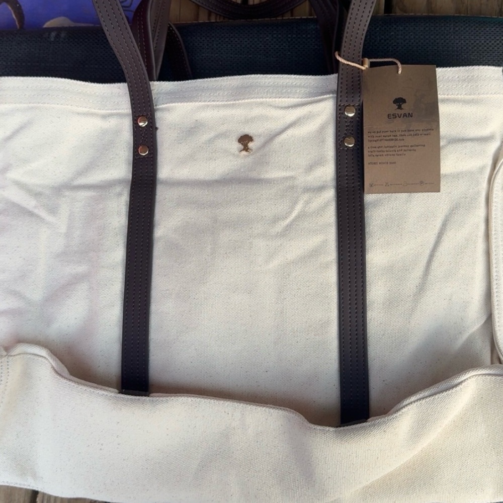 Vans Cream and Brown Women's Tote Bag